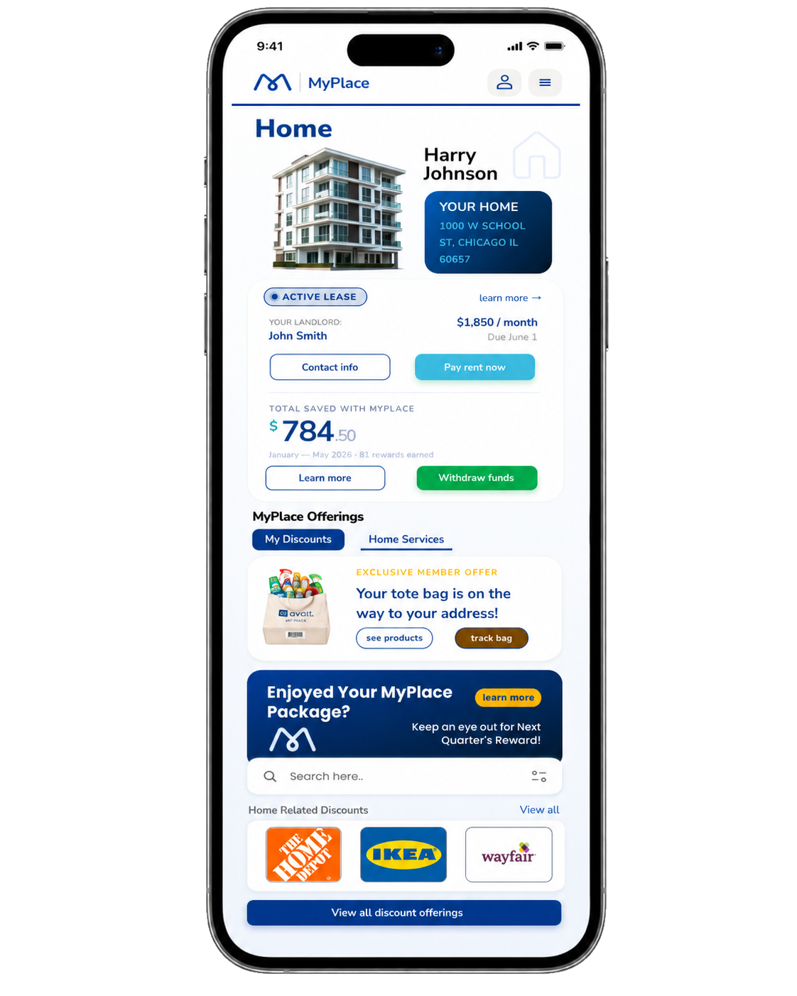 MyPlace phone app